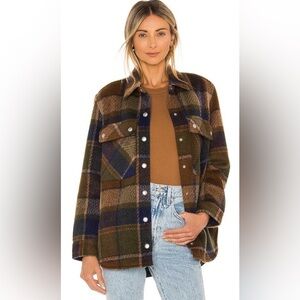 Blank NYC Oversized Flannel Shacket – Hit The Trail, Size S